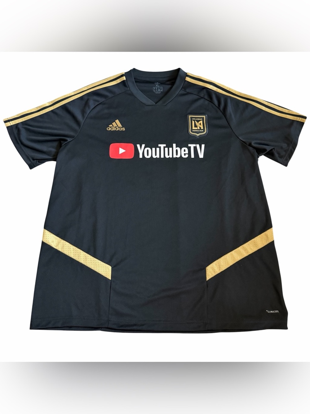 2019 Los Angeles Football Club Adidas Training Soccer Jersey Sz XL Black LAFC